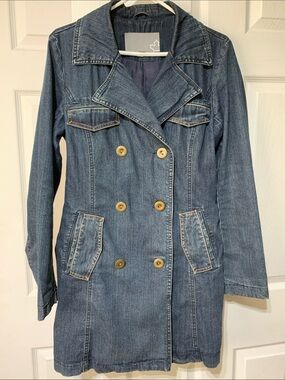 Vintage Sears Canada denim double breasted jean jacket coat